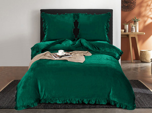 Bedding 160 x 200 3pc Microfiber Frill Erva 2576