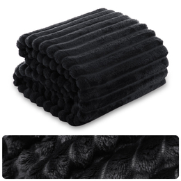 Blanket 200 x 220 Microfiber Stamped Stripes Nuvio 08