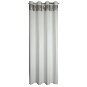 Velvet Jasper Curtain 140 x 250 Sash White