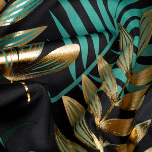 Curtain 140 x 250 Decorative Przel Malta Black + Gold