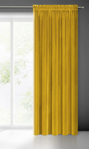 Curtain 140 x 270 Decorative Samanta Mustard Tape