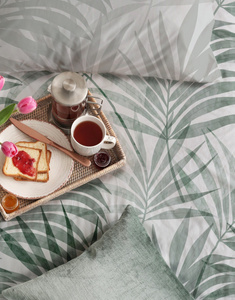 Bedding 220 x 200 3 pcs Satin Milagro Verde 004