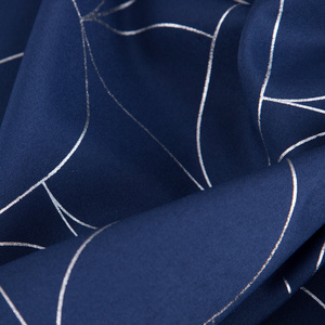 Curtain 140 x 250 Decorative Evi Navy+Silver