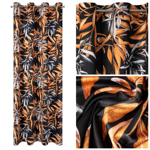 Pierre Cardin Zoja Velvet Curtain 140 x 250 Black