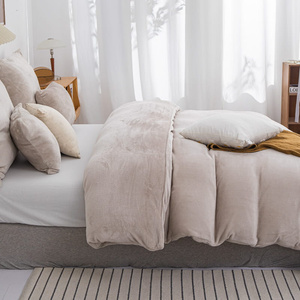 Bedding 140 x 200 2cz Microfiber Teddy Bear Cozy Beige