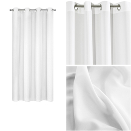 Zasłona 140 x 175 Dekoracyjna Przelotki Rita Biały