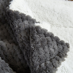 Blanket 150 x 200 Microfiber Lamb Sherpa Graphite