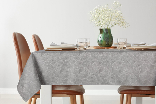 Tablecloth 140 x 180 Decorative Jacquard Isla Silver
