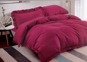 Pościel 160 x 200 3cz Satynowa z falbaną Jasir 17