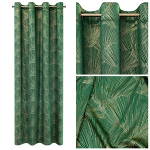 Pierre Cardin Goja Velvet Curtain 140 x 250 Green