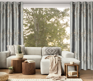 Curtain 140 x 250 Velvet Eyelets Idalia Silver