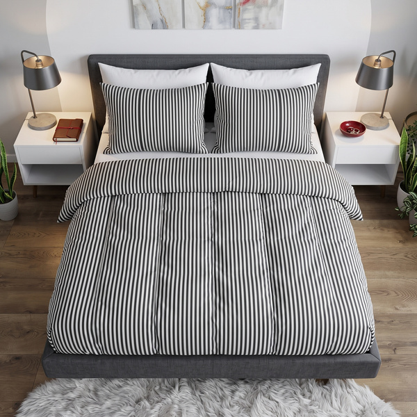 Pościel 160 x 200 3cz Mikrofibra w Pasy Eusebia Home 10