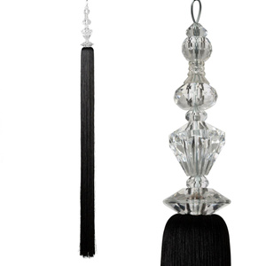 Decorative Cord for Curtains 100 x 8 Pola Black