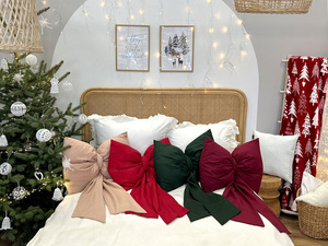 Bow 100 x 60 Cushion Christmas Decoration Decorative Big Bow 04