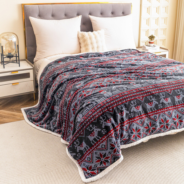 Koc 200 x 220 Mikrofibra Świąteczna Hayat 102