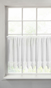 Decorative curtain Isaac on tape 60 x 150 White