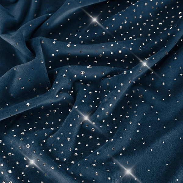 Tablecloth 85 x 85 Decorative Velvet Shiny Navy Blue