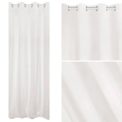 Zasłona 140 x 250 Dekoracyjna Velvet Soft Biały
