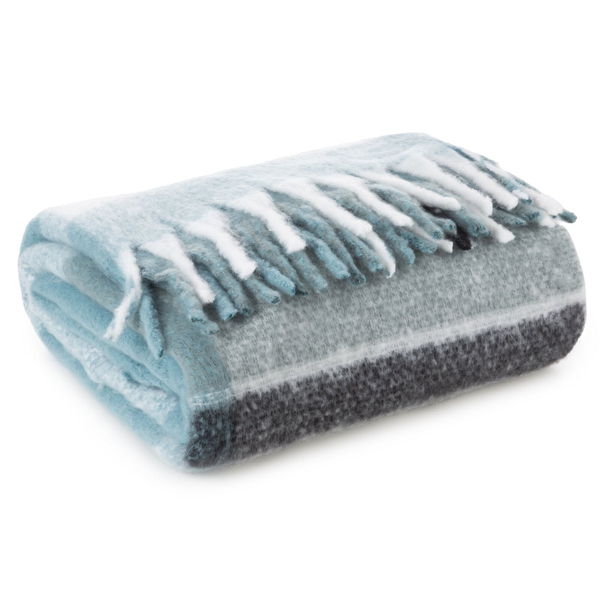 Mohair Blanket 130 x 170 with Fringes Mohair 5 Nieb+B