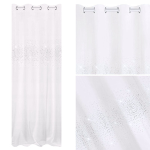 Curtain 140 x 250 Decorative Velour Shiny White