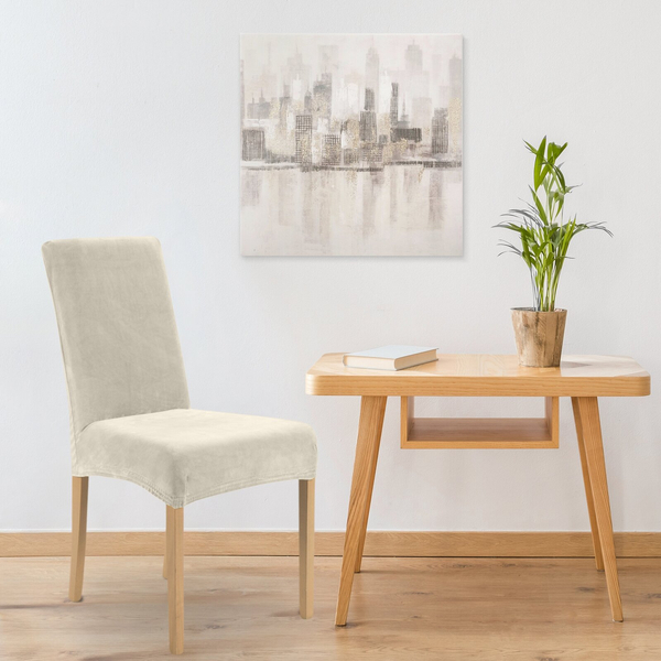Velvet Chair Cover 35x55x30 Pokr04 Cream