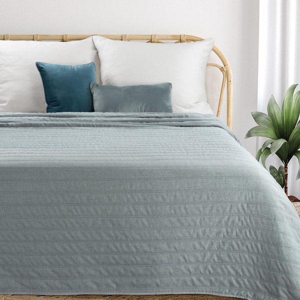 Narzuta 220 x 240 Pikowana Selen Szałwia