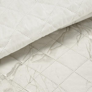 Quilted Velvet Bedspread 170 x 210 Luiz6 Cream+Gold