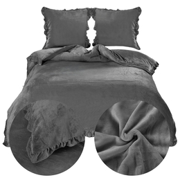 Bedding 160 x 200 3pcs Microfiber Frill Erva 2577