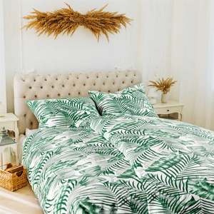Bedding 220 x 200 3pc Flannel Jungle Green