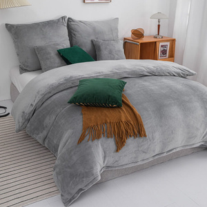 Bedding 160 x 200 3pc Microfiber Teddy Bear Cozy Gray