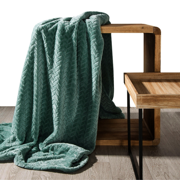 Koc 220 x 200 Mikrofibra Design Cindy Mięta