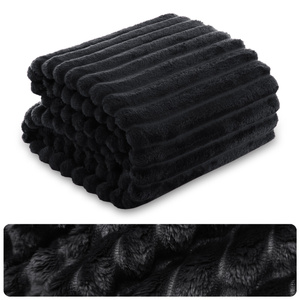 Blanket 160 x 200 Microfiber Stamped Stripes Nuvio 08