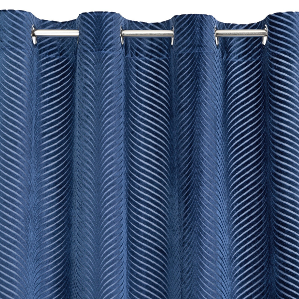 Zasłona Velvet Lussi 140 x 250 Przelotka Granatowy