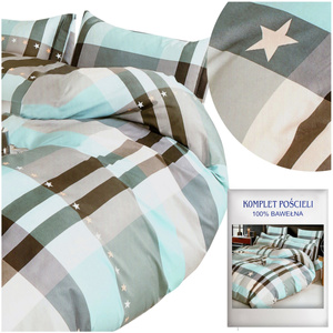 Bedding 160 x 200 3 pcs Cotton Satin No. A1784