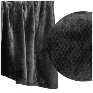 150 x 200 Plush Microfiber Willy Black Blanket
