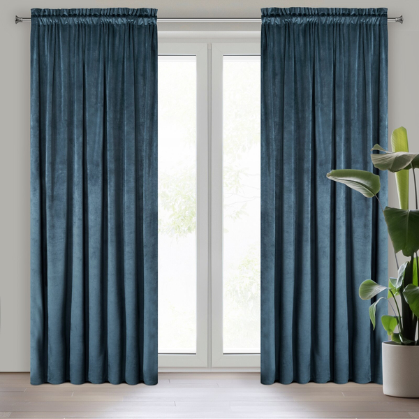 Zasłona Pierre Cardini Taśma 140 x 300 Granatowy