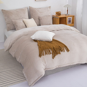 Bedding 160 x 200 3pc Microfiber Teddy Bear Cozy Beige