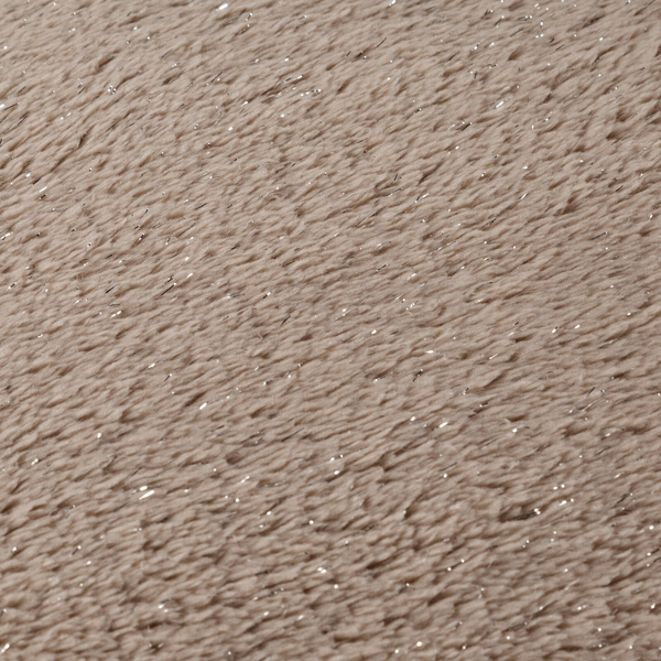 Koc 150 x 200 Mikrofibra Błyszczący Blink Beż+Sreb