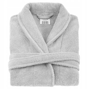 Hotel Bathrobe Cotton Terry Unisex L/XL Grey