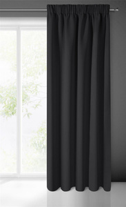 Curtain 135 x 270 Decorative Blackout Logan Black