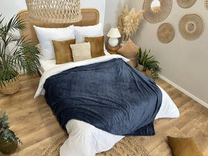 Blanket 200 x 220 Microfiber Embossed Plush Ala Houndstooth 3D 06