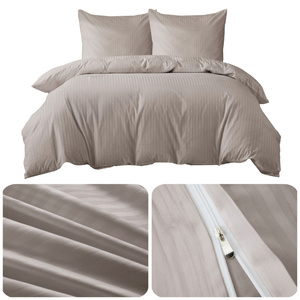 Bedding 220 x 200 3pc Cotton Adamash Taupe