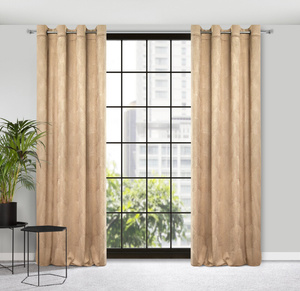 Pierre Cardin Goja Velvet Curtain 140 x 250 Beige