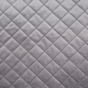 70 x 160 Quilted Velvet Luiz5 Silver Bedspread