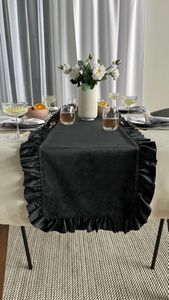Table Runner 40 x 180 Decorative with Ruffles Ligia 10