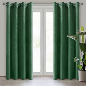 Curtain 215 x 250 Decorative Velvet Melanie Green