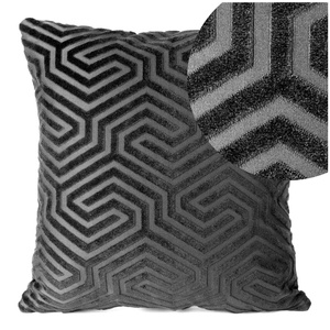 40 x 40 Decorative Velvet pillowcase Inga Black