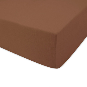 Jersey sheet with elastic 045_D Chocolate 180x200