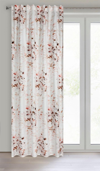 Zasłona 140 x 270 Dekoracyjna Powdery Krem+Zieleń