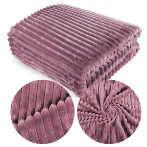 Blanket 160 x 200 Microfiber Stamped Ardea Stripes 25